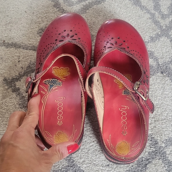 Socofy red clogs - Picture 4 of 6